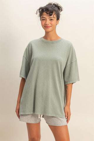 Double Zero Mineral-Washed Relaxed Tee