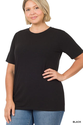 Plus Size Short Sleeve Round Neck Tee