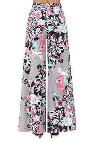 Printed Wide Leg Palazzo Pants
