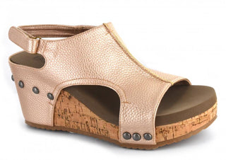 Corkys Volta Gold Wedge Sandal