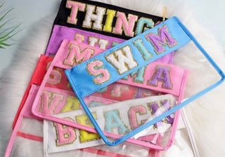 Chenille Letter Pouch