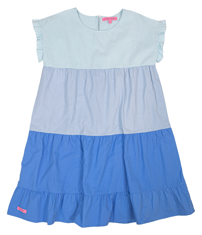 Simply Southern Color Block Dress in Blue Large Simply Southern Color Block Dress in Blue Large