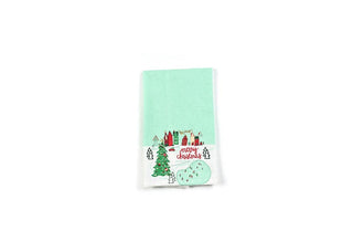 Christmas in the Village Town Medium Hand Towel