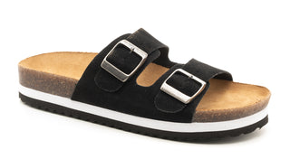 Beach Babe Black Suede Slide