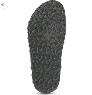 Emily Studded Double Buckle Black Sandle