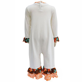Pumpkin Patch Floral Autumn Romper