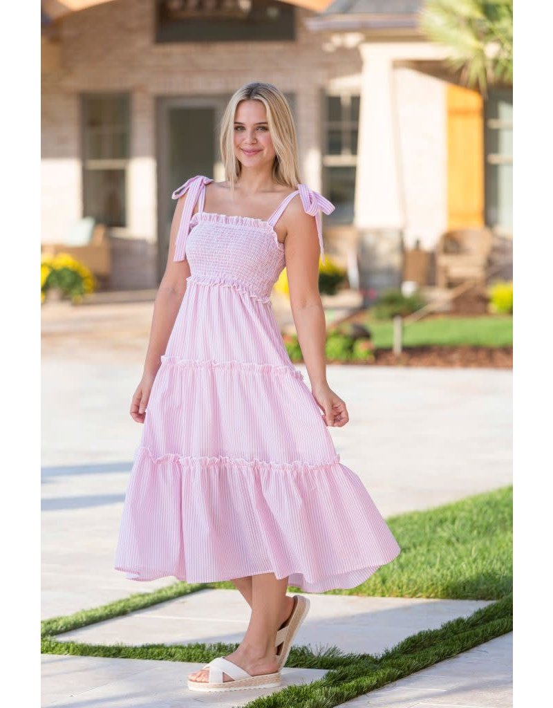 Simply Southern Seersucker Dress - Pink XLarge Simply Southern Seersucker Dress - Pink XLarge
